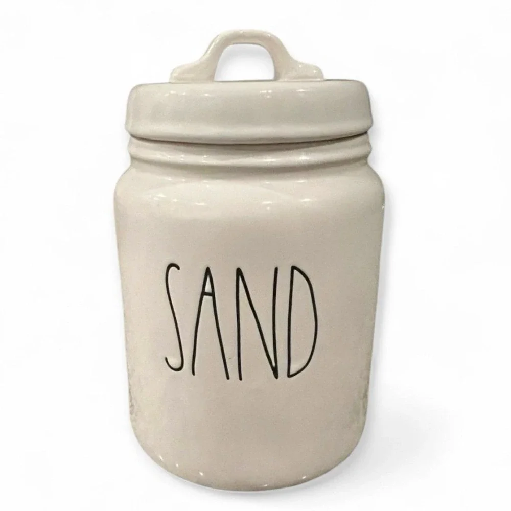 Rae Dunn Sand‎ Beach Ceramic Canister Summer Coastal Nautical